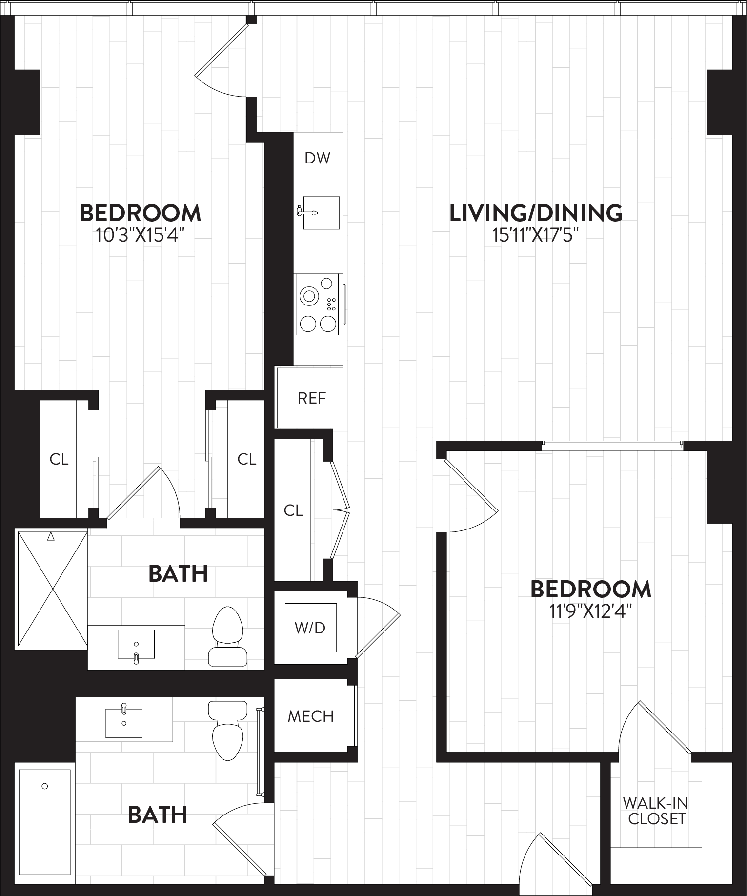 Floor Plan Image of Apartment Apt 1001A